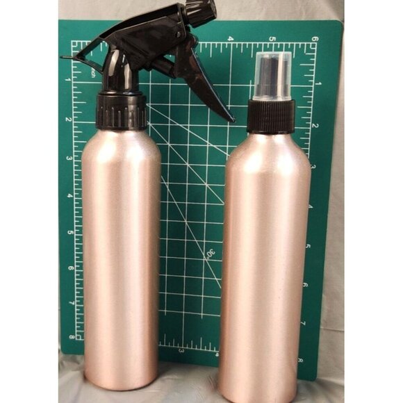 Aluminum Spray & Pump Bottles 2-Pack With Black Caps For Plant Garden Beauty Or - Picture 5 of 5